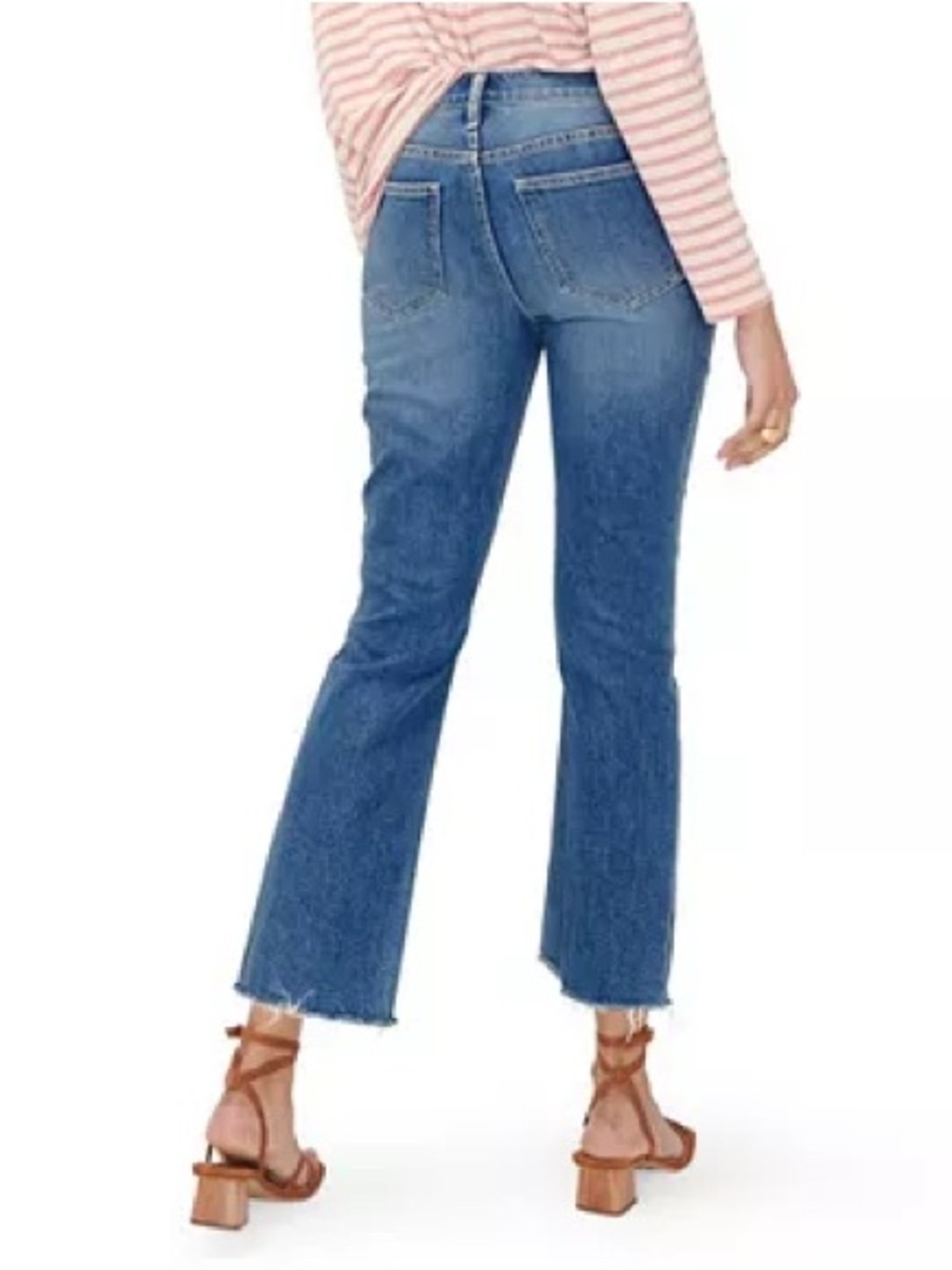 Hatch Under the Bump Crop Maternity Jean  Blue Denim Women’s Size 28 - Picture 2 of 14
